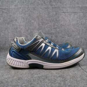Orthofeet Shoes Mens 12 Athletic Trainer Wide Casual Comfort Walking Blue Gray
